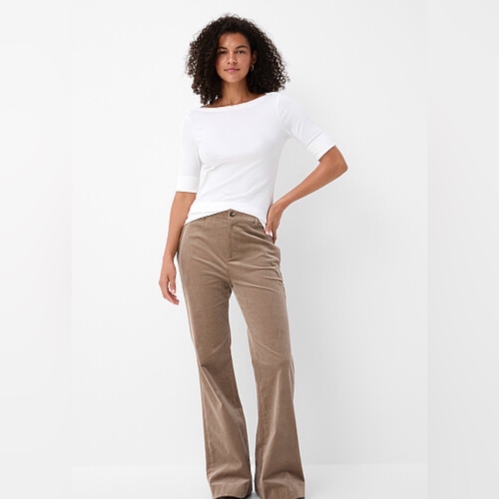 LAUREN RALPH LAUREN Taupe Corduroy High Rise Bootcut Pants 4 - Picture 7 of 16
